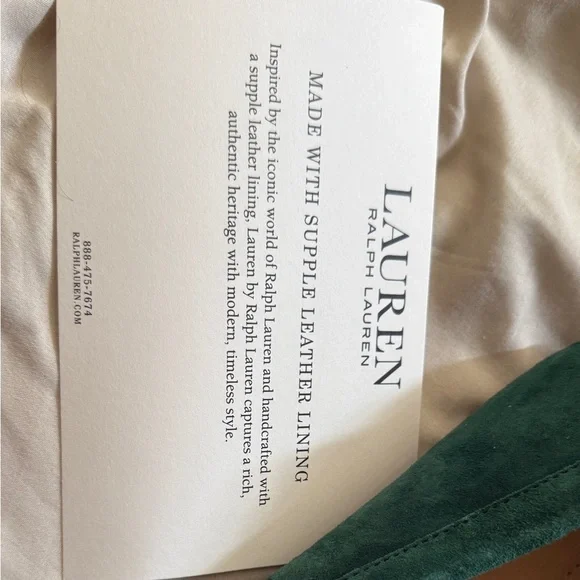 Ralph Lauren Suede Loafer - Emerald Green - Picture 8 of 9